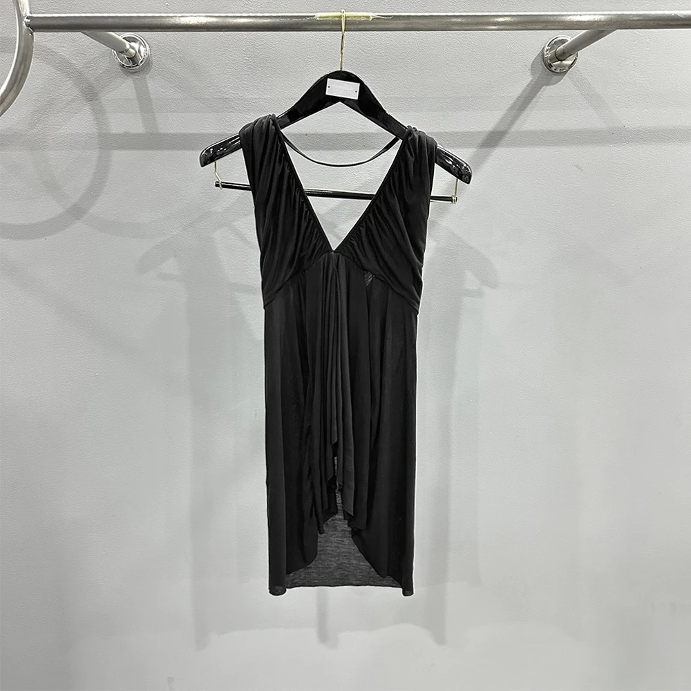 

2024SS High Street Dark Style Casual Fashion Cotton Tanks Women Comfortable Camis Women's Clothing