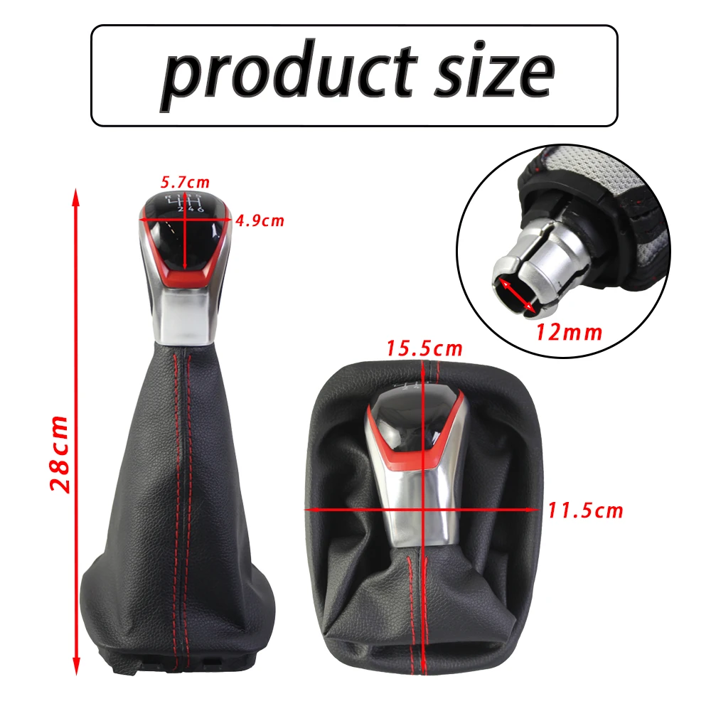 Plastic Leather Shift Knob Shift Knob Manual Shift Knob As Shown In The Figure Gear Shift Knob Dust Cover Included