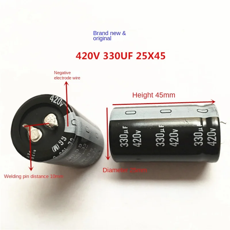 1PCS 420V330UF 25X45 Nikon electrolytic capacitor 330UF 420V 25 * 45 GG series 105 degrees