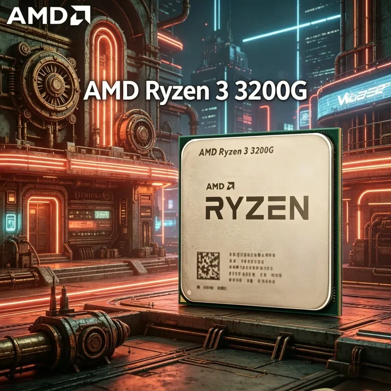 AMD Integrated Radeon Vega 8 Graphics CPU AMD Ryzen 3 3200G 4C4T 3.6GHz Max 4.0GHz AM4 Desktop Component