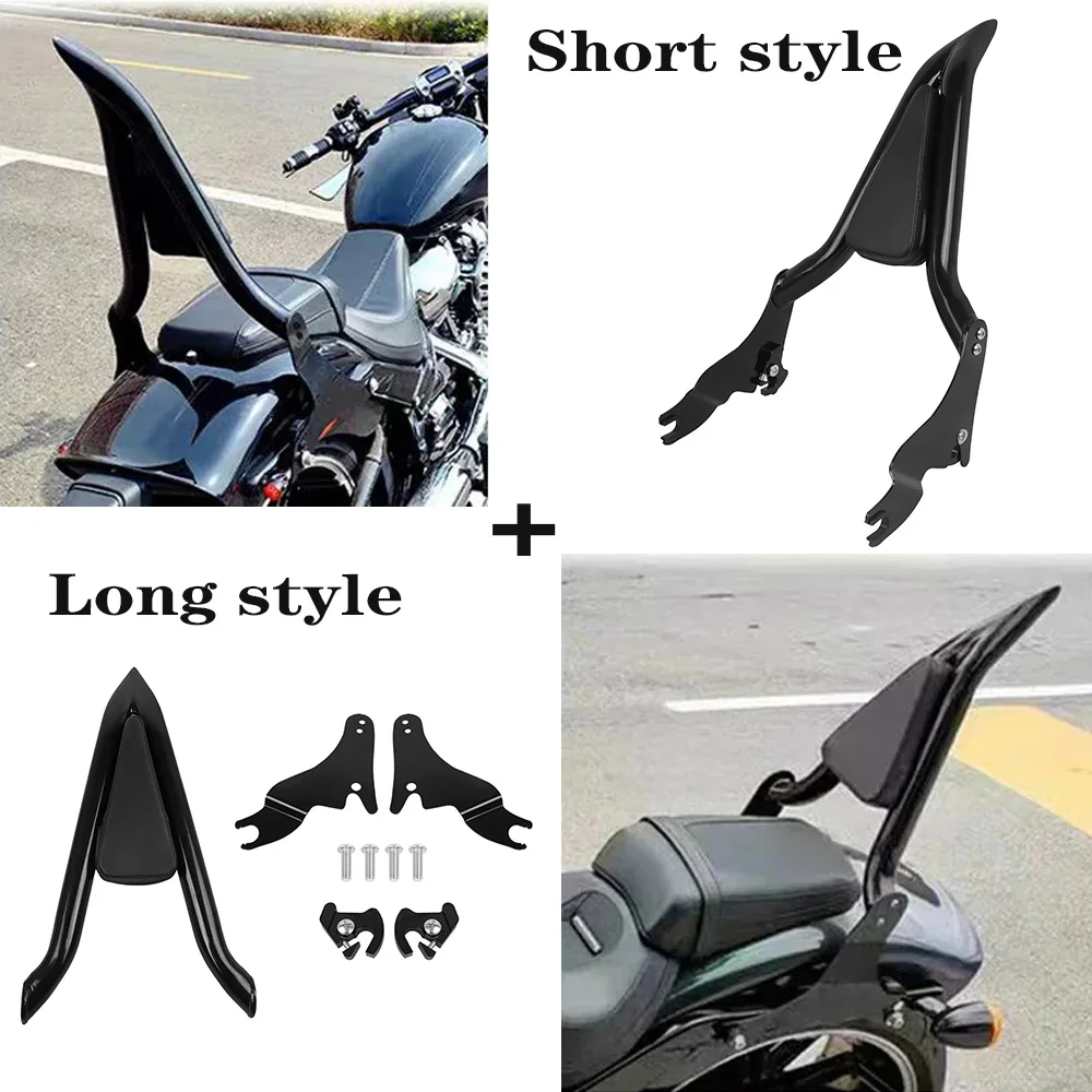 Compatible with Harley Touring Street Electra Glide Road King FLHR FLTR FLHT FLHX 2009-2023 Rear Sissy Bar Backrest Luggage Rack