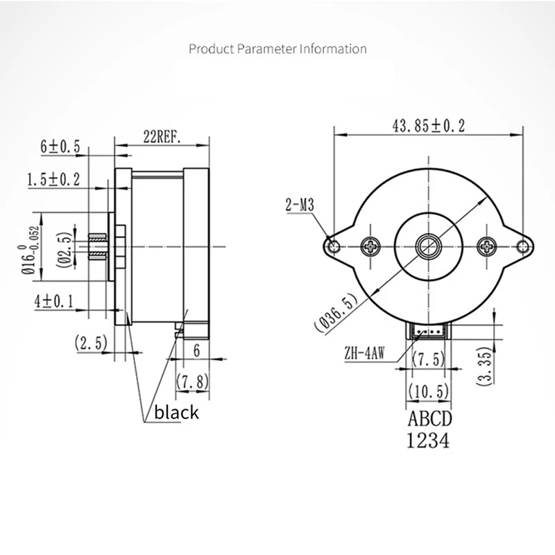 Per Voron 2.4 NEMA14 36Mm motore rotondo Pancake per stampante 3D Orbiter Sherpa Voron Mini estrusore