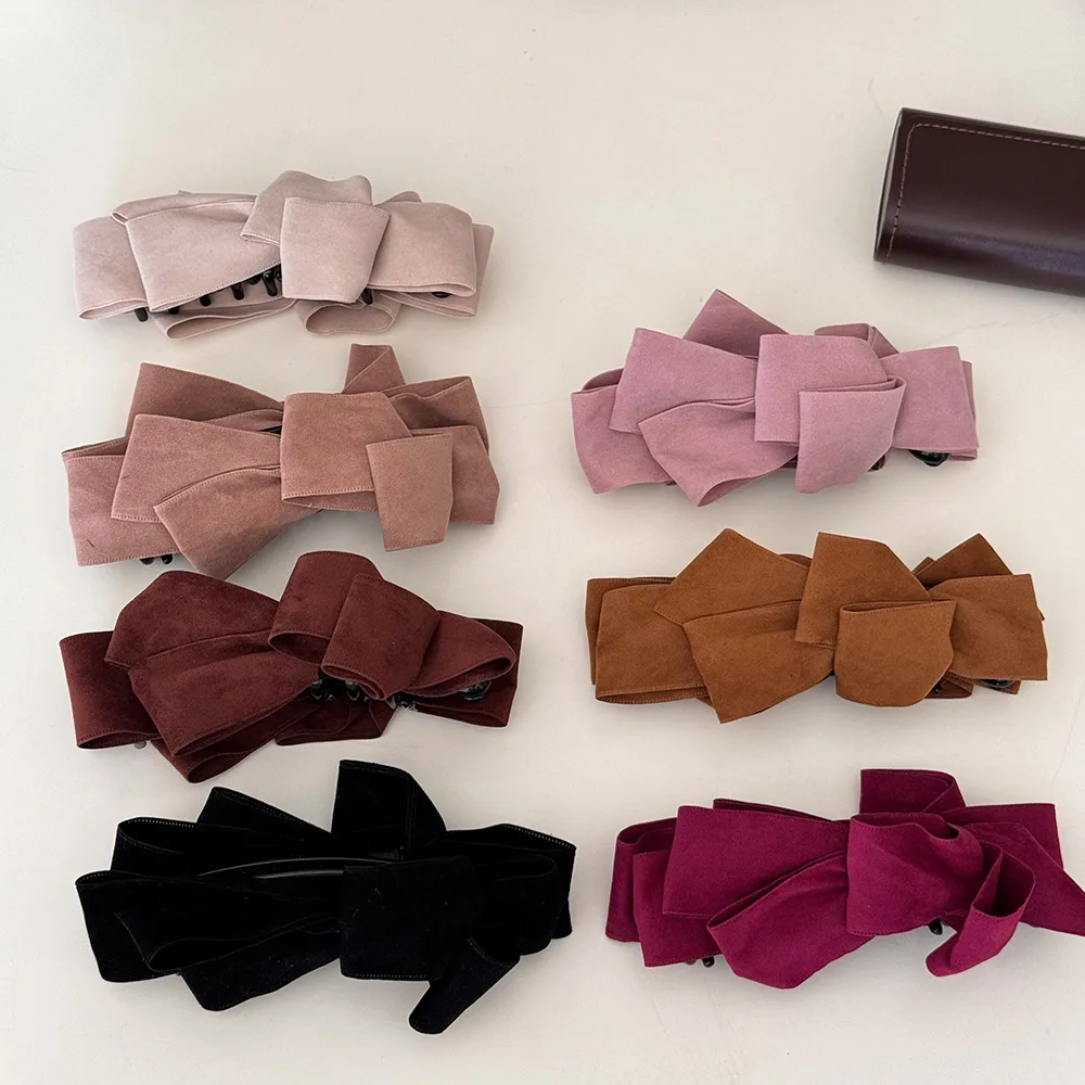 

Bow banana clip ponytail hair Korean accessories For girl women headdress pin fascinator Designer vintage 2025 fashion new kpop