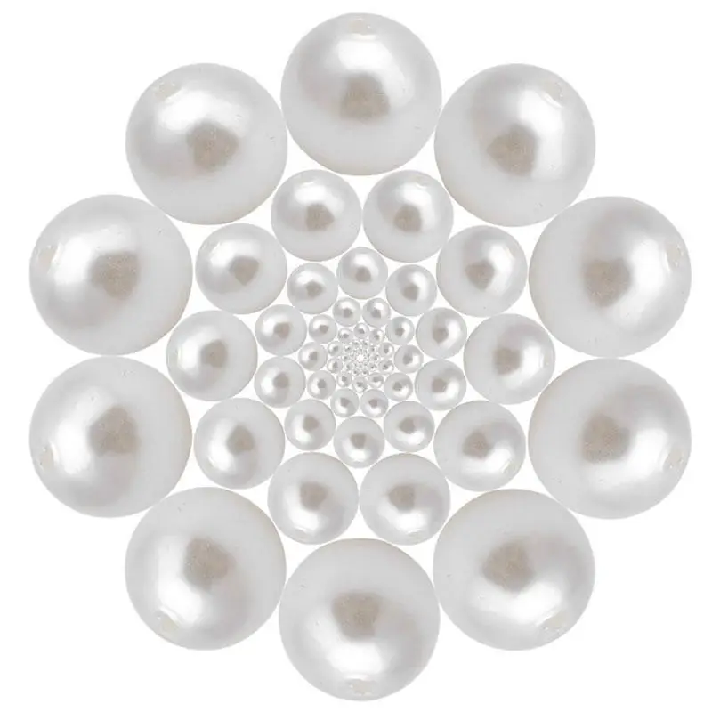 4-14mm 5-100Pcs Faux Pearl Round Beads Jewelry Making Pendant DIY For Necklace Bracelet Wholesale