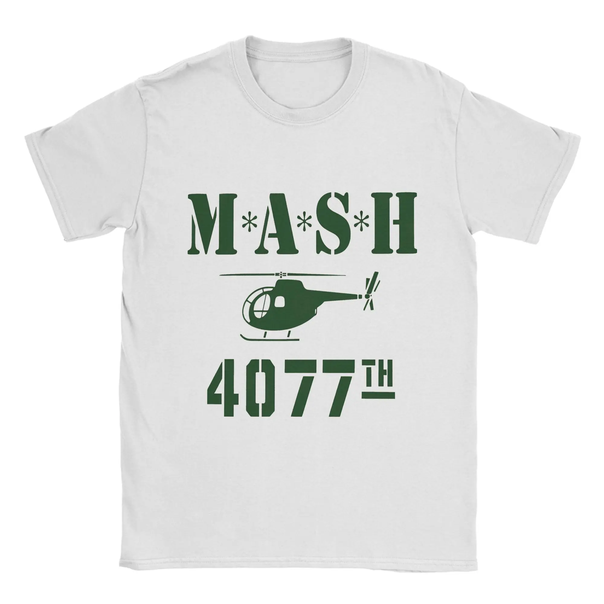 MASH 4077  Cotton T Shirt For Adult Summer  Vintage T Shirts Comfortable Hipster Tees Oversize Hot Sale Tops
