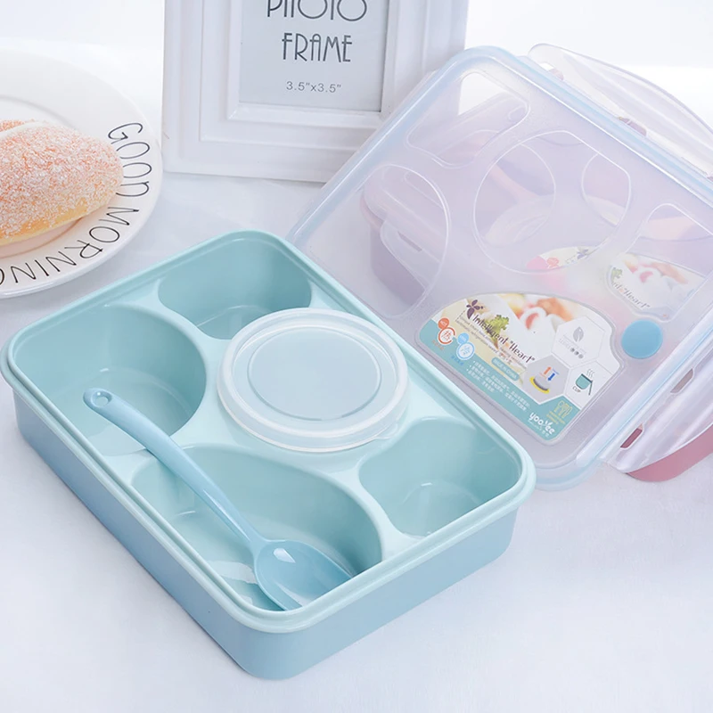 TUUTH Cute Lunch Box Portable Microwavable Kid Adult Bento Boxs Leakproof Japanese Style Food Container