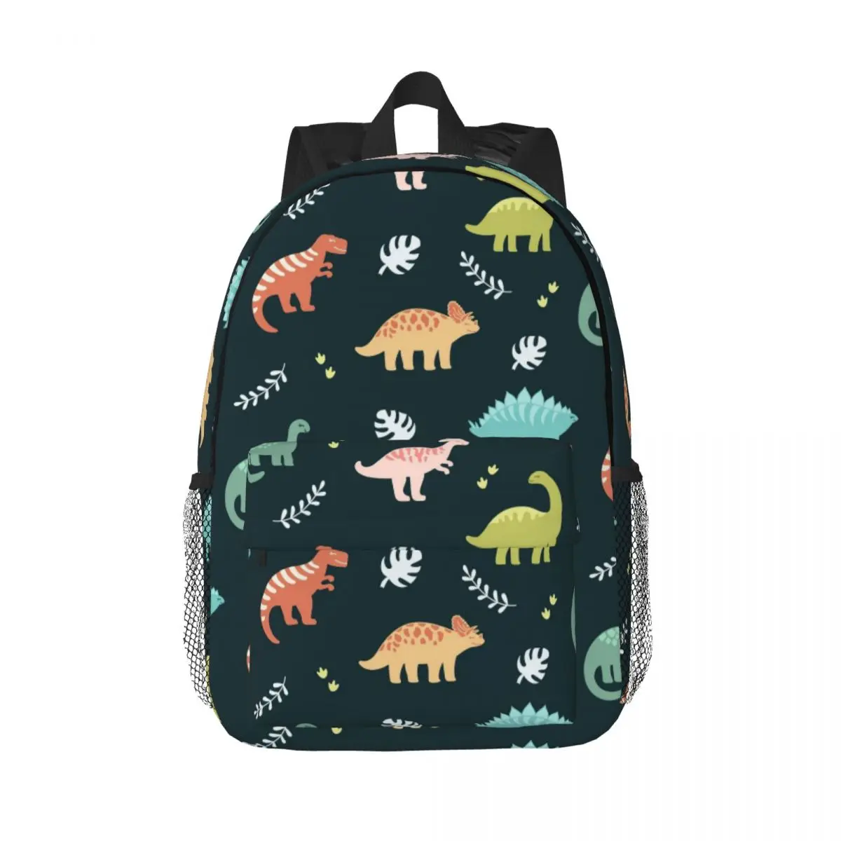 Dinossauros E Folhas Mochila para Mulheres Homens Resistente À Água College School Bag Impressão Bookbag