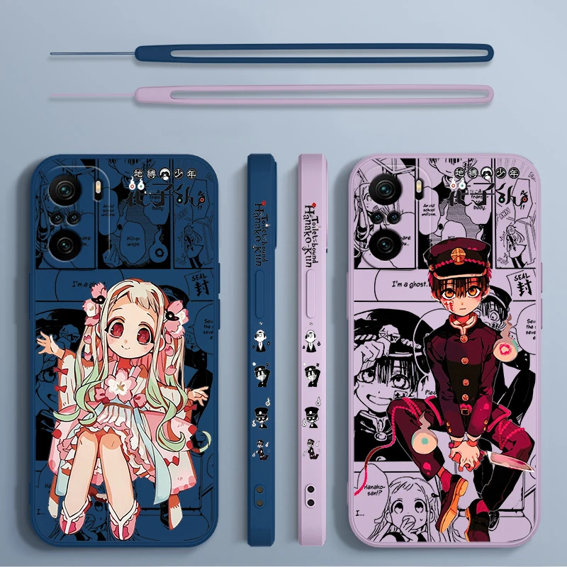 Toilet Bound Hanako Kun For Xiaomi Redmi Note 13 12 12Pro 11 11S 11T 10S 10 Pro Plus 5G Liquid Left Rope Phone Case