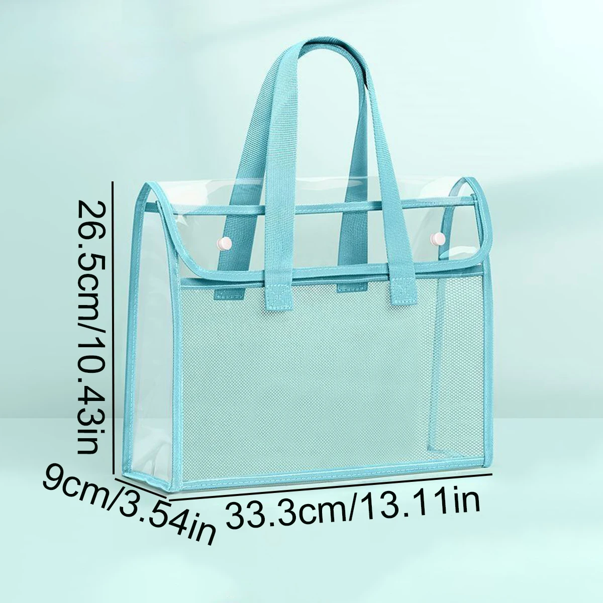 Foldable Waterproof Book Storage Box, Large Capacity Book Organizer for Students Home School Dormitory, Portable PVC Book Bag