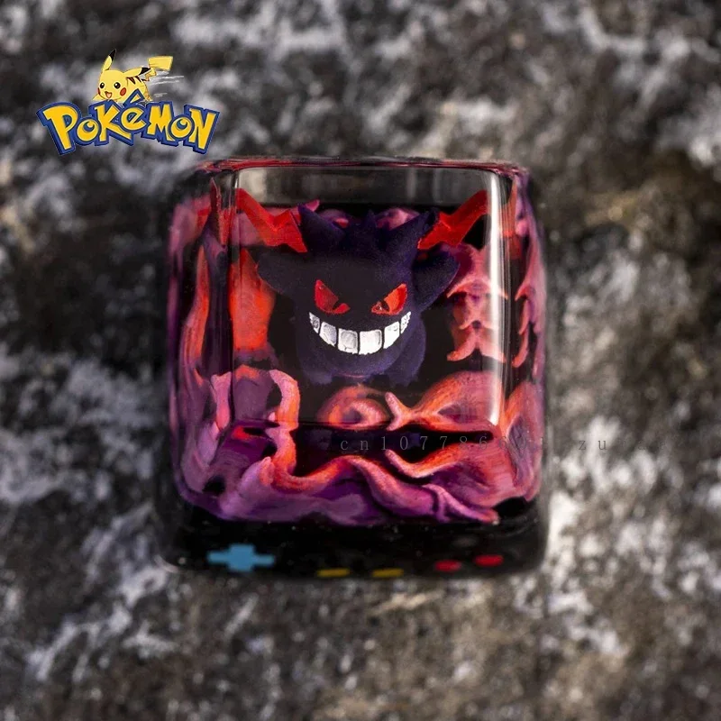 Pokemon Anime Character Gengar Resin Keycaps Micro Landscape Handmade Customized Personalized Gifts Mechanical Keyboard Keycaps