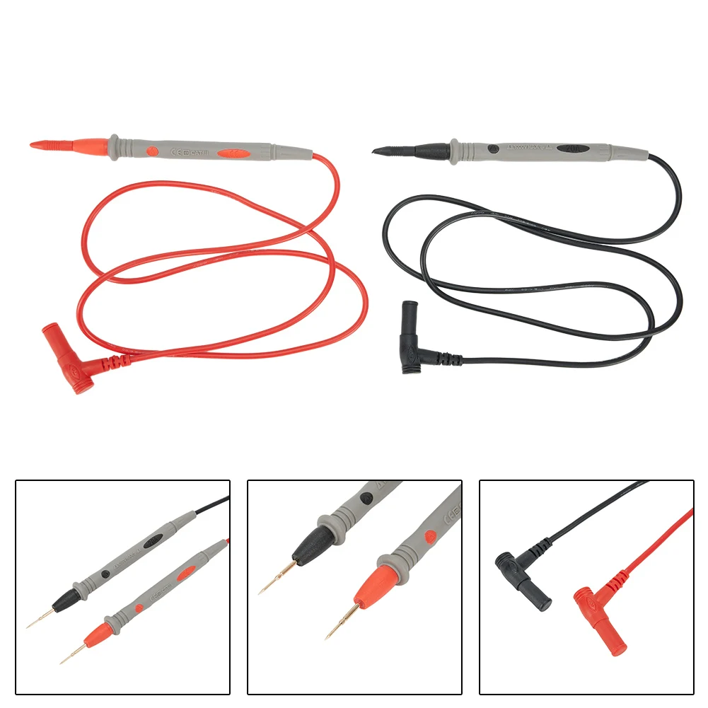 

2 шт., 1000 В, 20 А, цифровой мультиметр, тестовые провода для мультиметра, кабель, набор наконечников ручки, красный, черный, мультиметр, силиконовый тестер, комплект