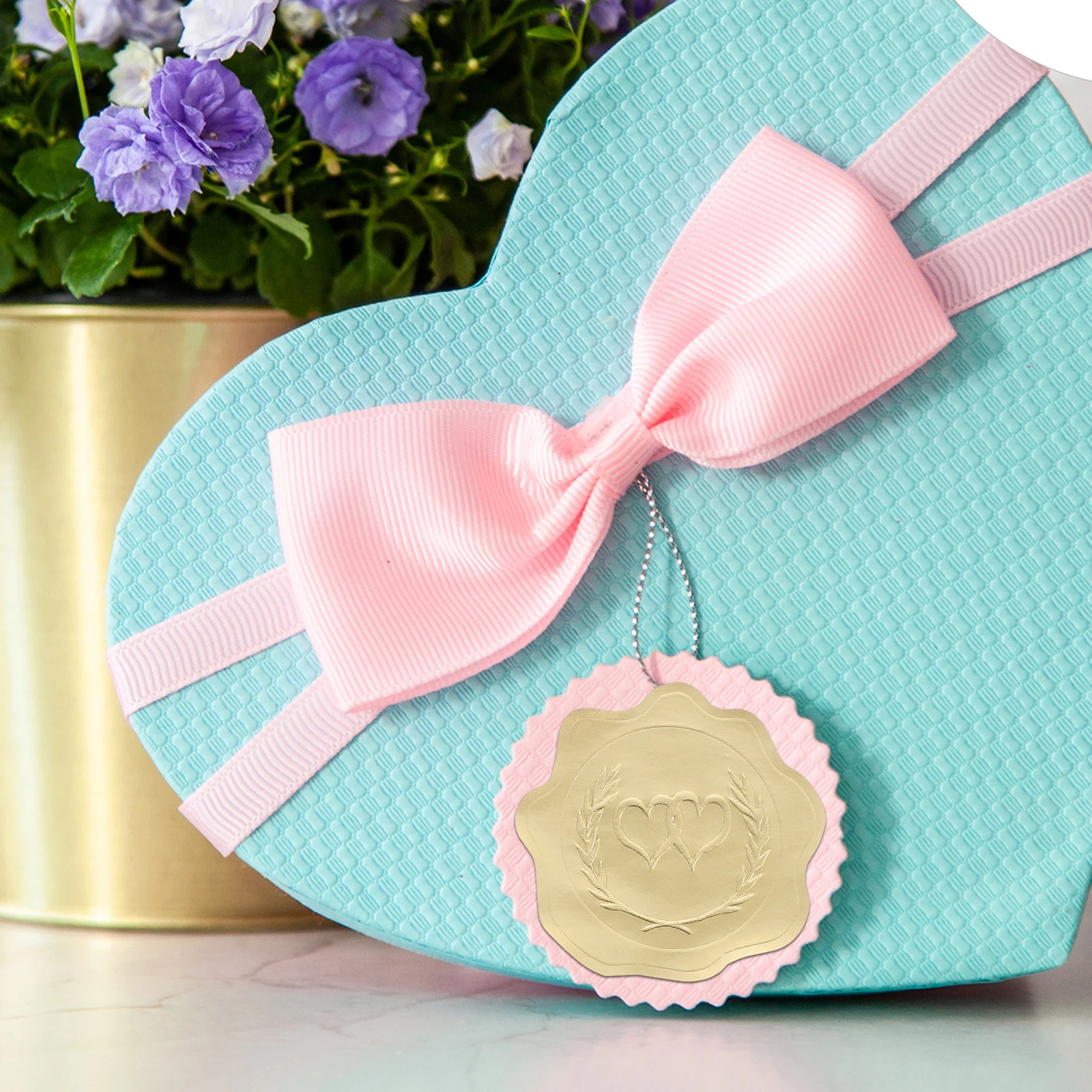 

5 Sheets Gift Stickers Wedding Seals Decorative Labels Packaging Round Adhesive PVC Household Crafts Party for envelopes-seal