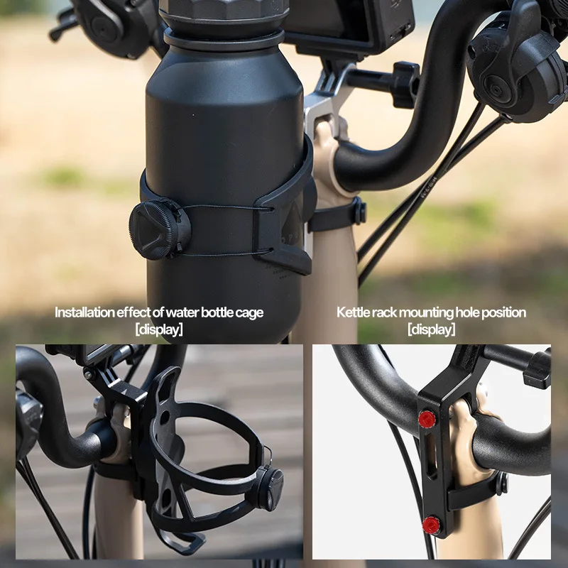 

Aluminum All-in-One Handlebar Mount for Brompton Bike Computer / Front Light / Bottle Cage/Action Camera Integrated Bracket