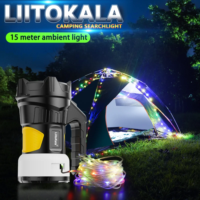 LiitoKala 4000mah batterie LF-908 LED multifonction