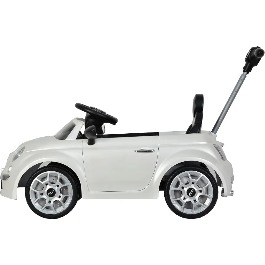 عربة دفع، مع عربة أطفال، مسند قدم ومقبض قابل للتعديل، قرن، موسيقى، عجلات ثابتة، للأطفال من سن 2-3 سنوات، 37 × 19 × 12 بوصة