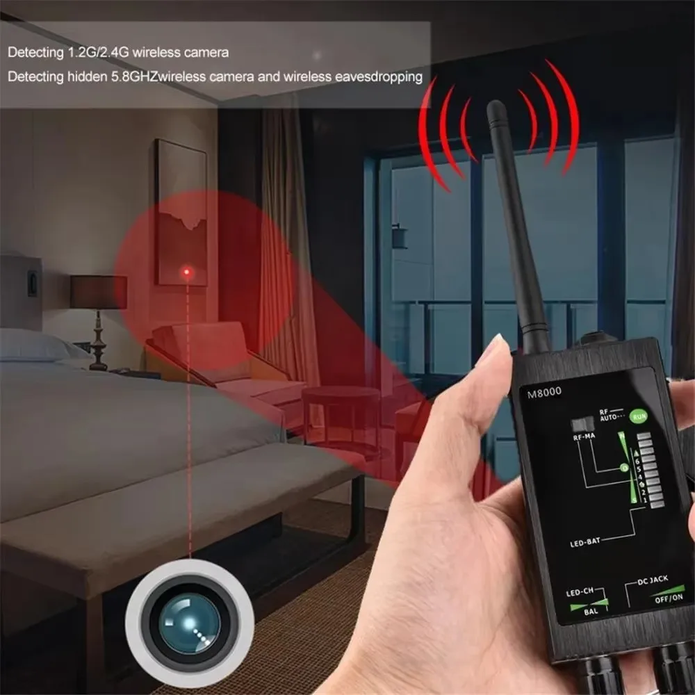 Auto Search Anti Spy Detector Find Hidden Cam Bugs GPS Trackers RF remote control Wireless Signal Alarm Scanner Detection Device
