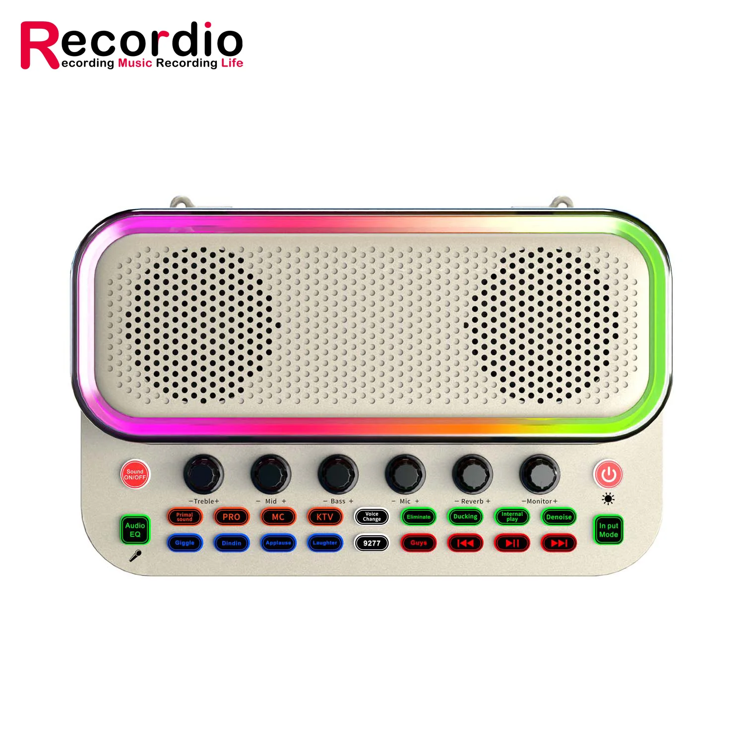 GAX-SY11 プロフェッショナルサウンドカードオーディオオールインワン カラフルライト ホームポータブル アウトドアレコーディング ライブ歌唱