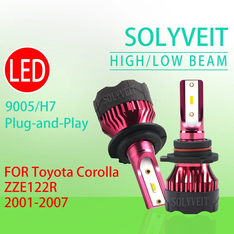 

Quick Installation reliable 9005 H7 LED HIGH LOW HEADLIGHT BULBS FOR Toyota Corolla ZZE122R 2001 2002 2003 2004 20005 2006 2007