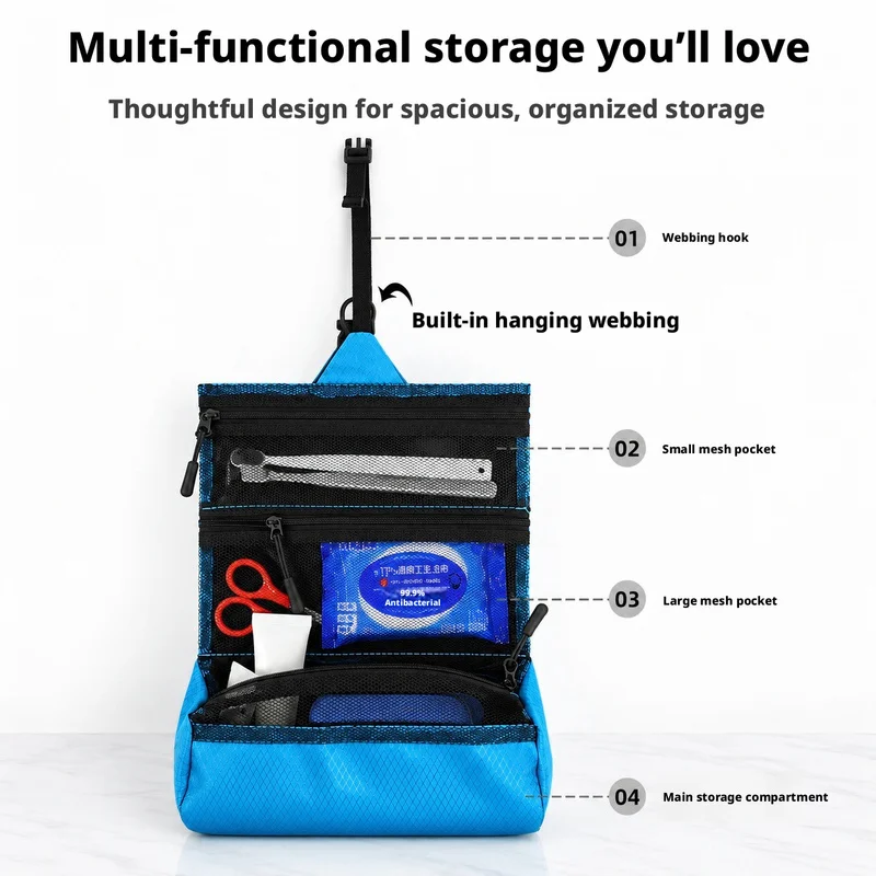 portable foldable men travel wash bag camping classification storage business trip toiletries and cosmetics bag set