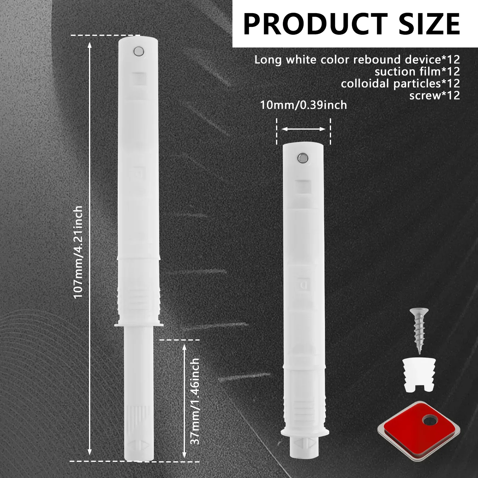 12Pcs Magnetic Push Latch Adjustable Push Doors Drawer Push Latchs Cabinet Touch Latchs RVs Cabinet Catches for Kitchen