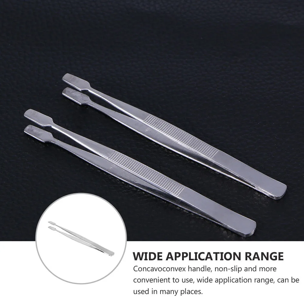3pcs Stainless Steel Stamp Tweezer Lightweight Non-Slip Handle For Stamps Beads False Eyelash Nipper Tool Makeup Accessory