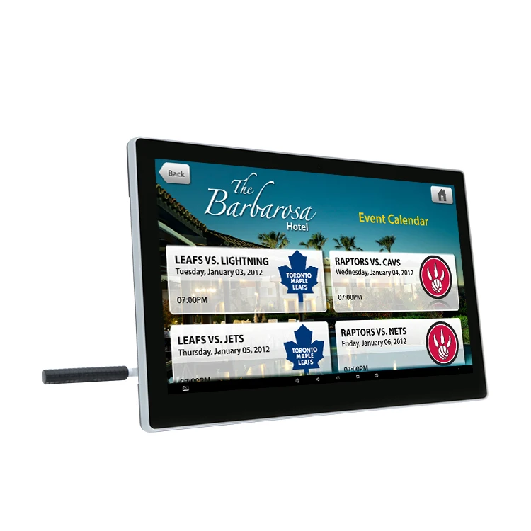 Android Bus Taxi Digital Signage Media Player 15.6 Inch Touch Screen Tablet For Advertising