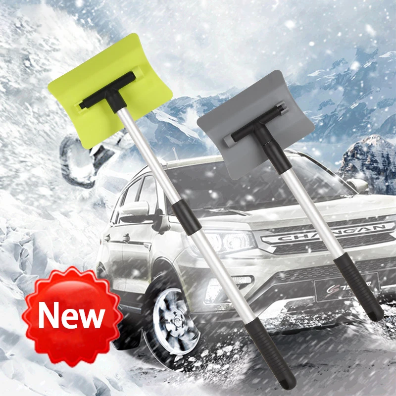 Retractable Winter Car Snow Shovel Snow Cleaning Glass Deicing And Frosting 180 Degree Rotating Aluminum Alloy Shovel