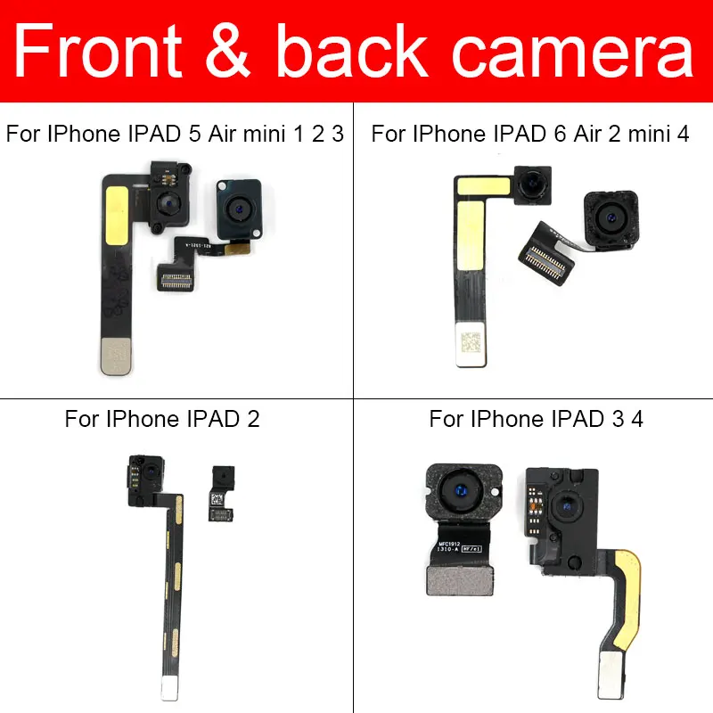 Front And Rear Back Camera For Apple Ipad Mini 1 2 3 4 5 6 Air 2 A1822 Main Big Camera Flex Cable Replacement Repair Parts