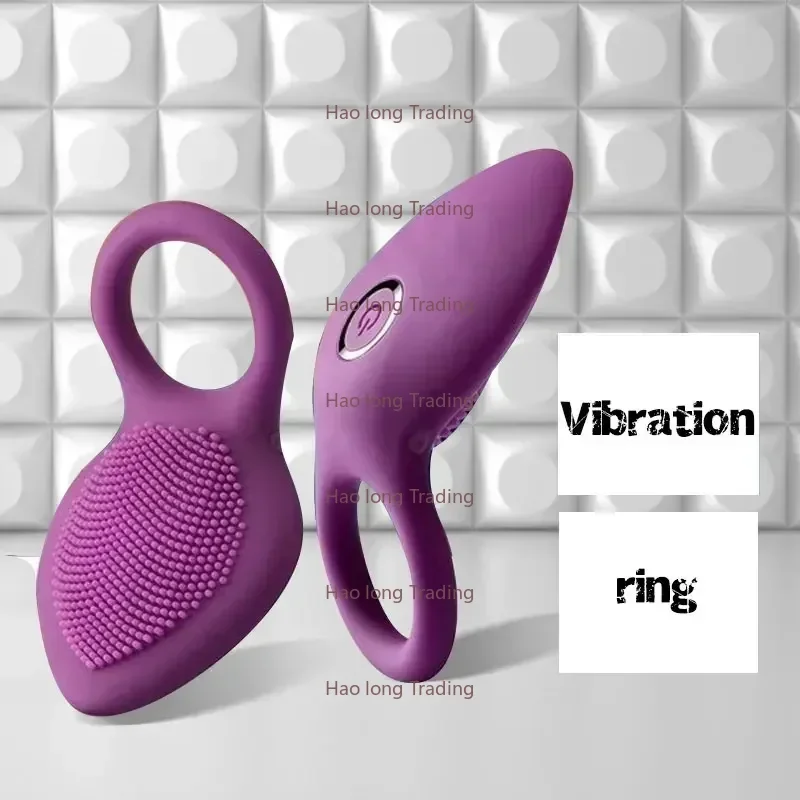 Anillo vibratorio para pene, estimulador de clítoris, Juguetes sexuales para hombre para pareja, retardo Vibro, lamer el orgasmo vaginal, bloqueo, vibrador de manga fina