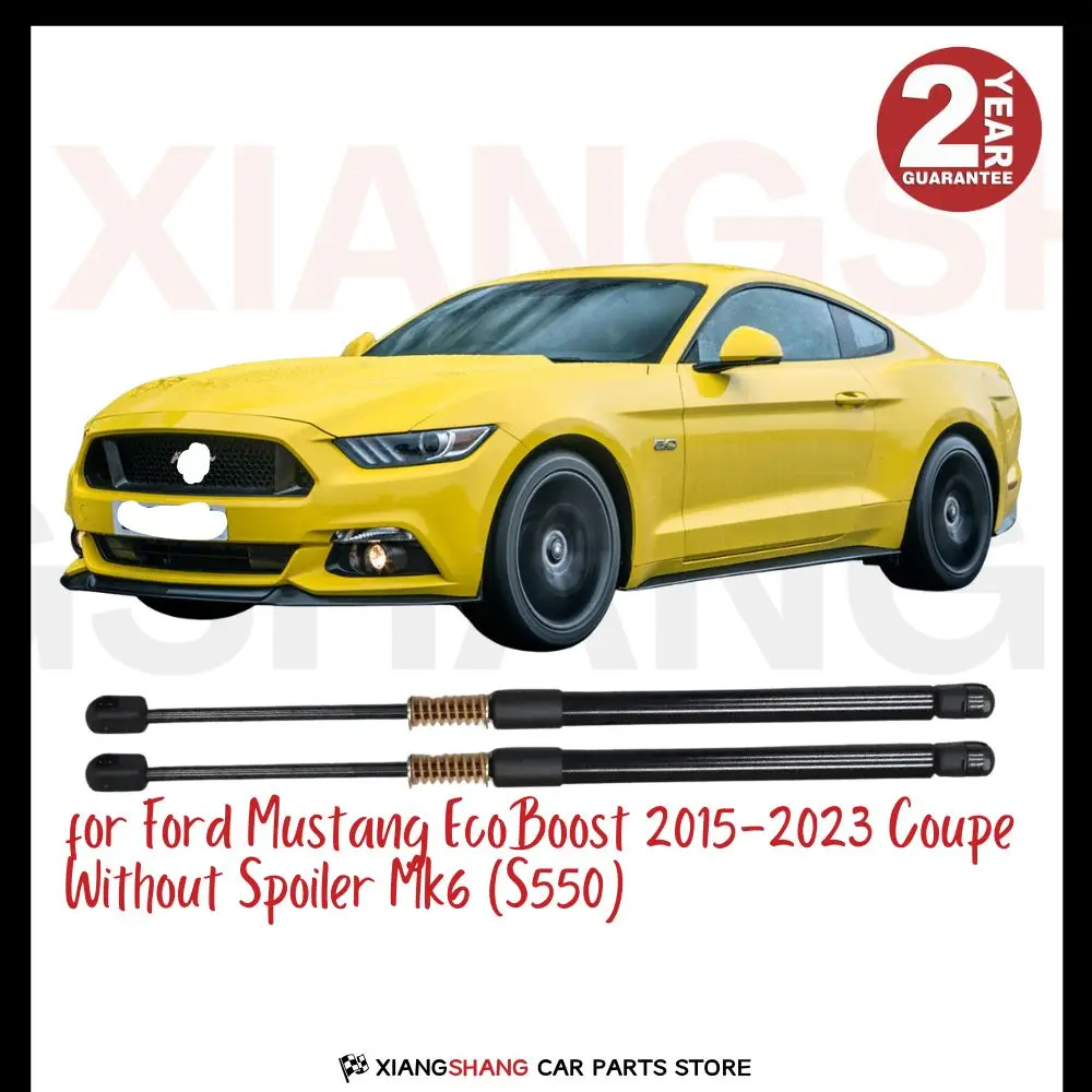 

2pcs Rear Tailgate Damper for Ford Mustang EcoBoost 2015-2023 Coupe Without Spoiler Mk6 WITH SPRING Trunk Boot Gas Charged