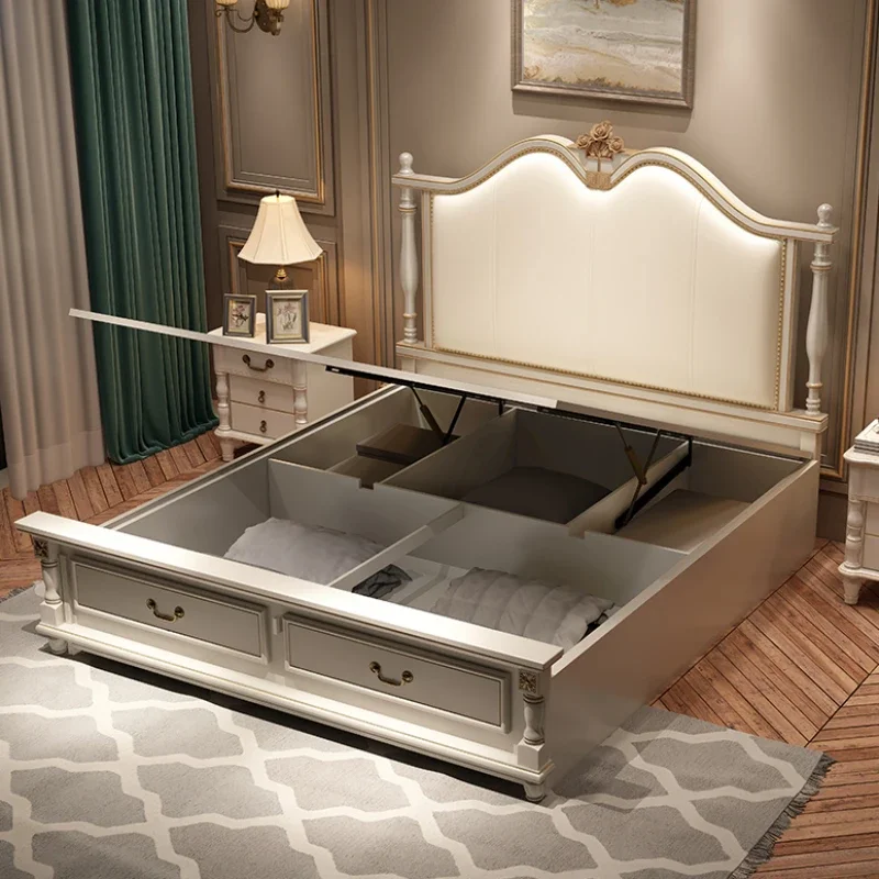 Unique Queen Size Modern Bedroom Bed Frame Master Cute Salon King Bed Frame Luxury Craft Princess Salon Muebles Unique Furniture