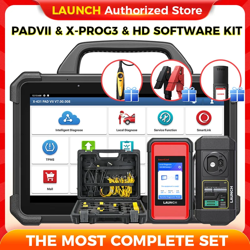 D LAUNCH Scanner Most Complete Set PADVII X-PROG3 Trucks Kit Professional Car Diagnostic Tool Automotive Key Programming Scanner