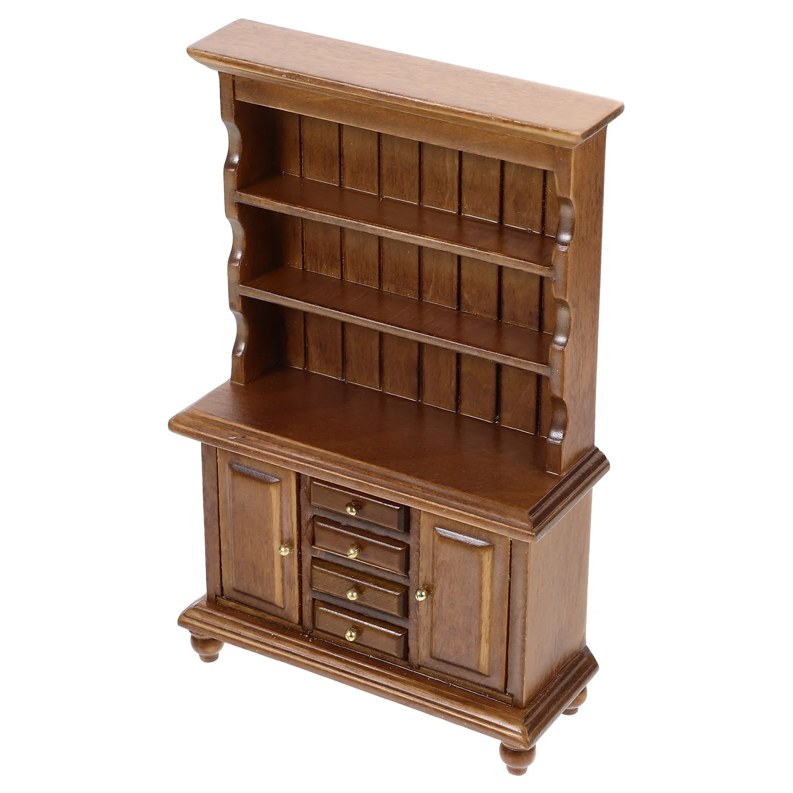 

Miniature Small Bookshelf 1:12 Scale Wooden Mini House Furniture Portable Storage Cabinet Decor House Book Shelves