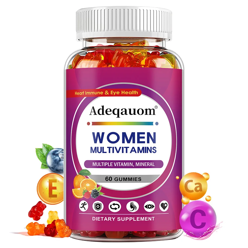 

Women's Multivitamin Gummies, Energy Metabolism Immune Support, Hair Skin Care, Bone Health, Non-GMO, Gluten Free, Berry Flavor