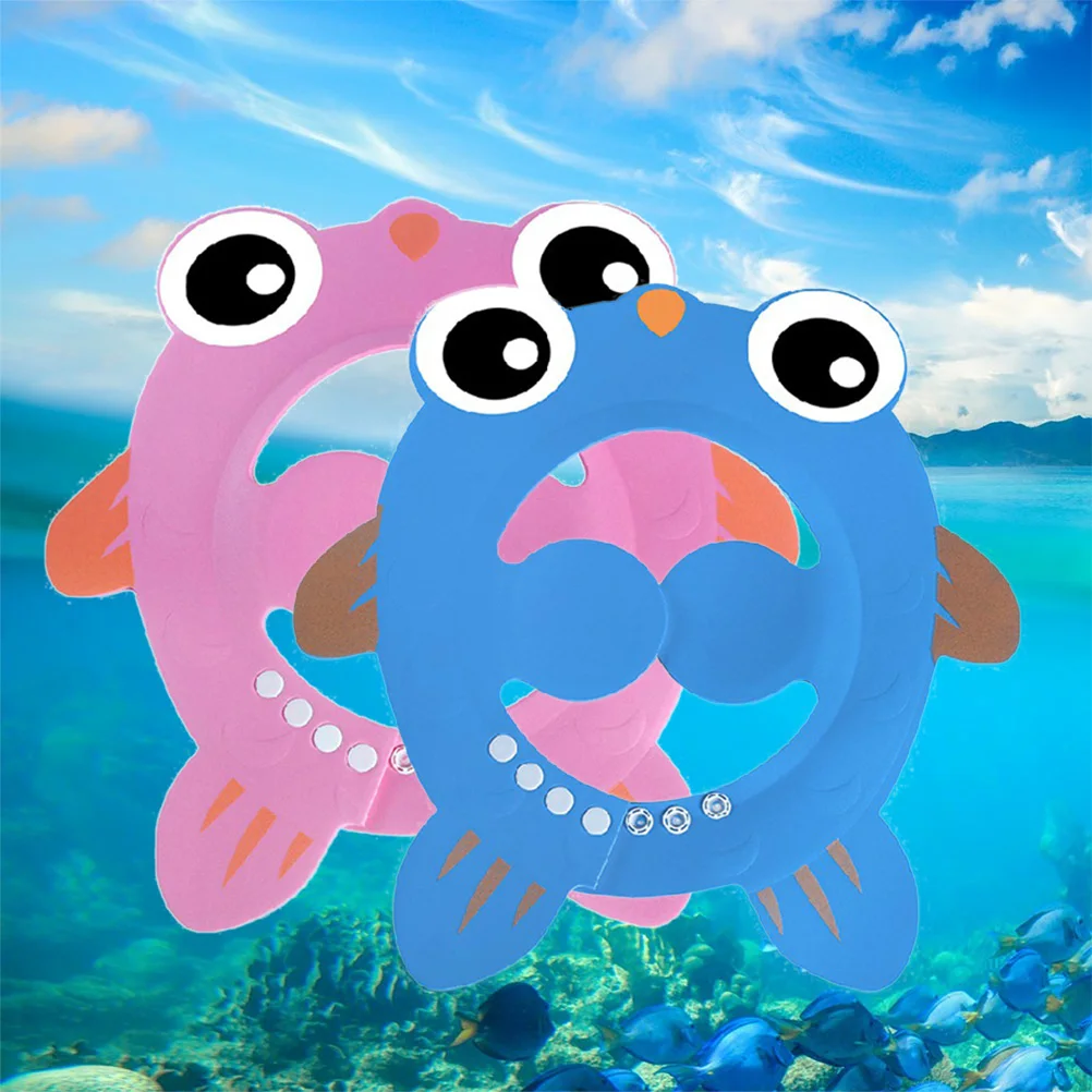 

2 шт., козырек для детского душа, безопасная регулируемая шапка для защиты ушей для детской ванны, 1 розовая красная шапочка для детского душа, шапочка для купания младенцев