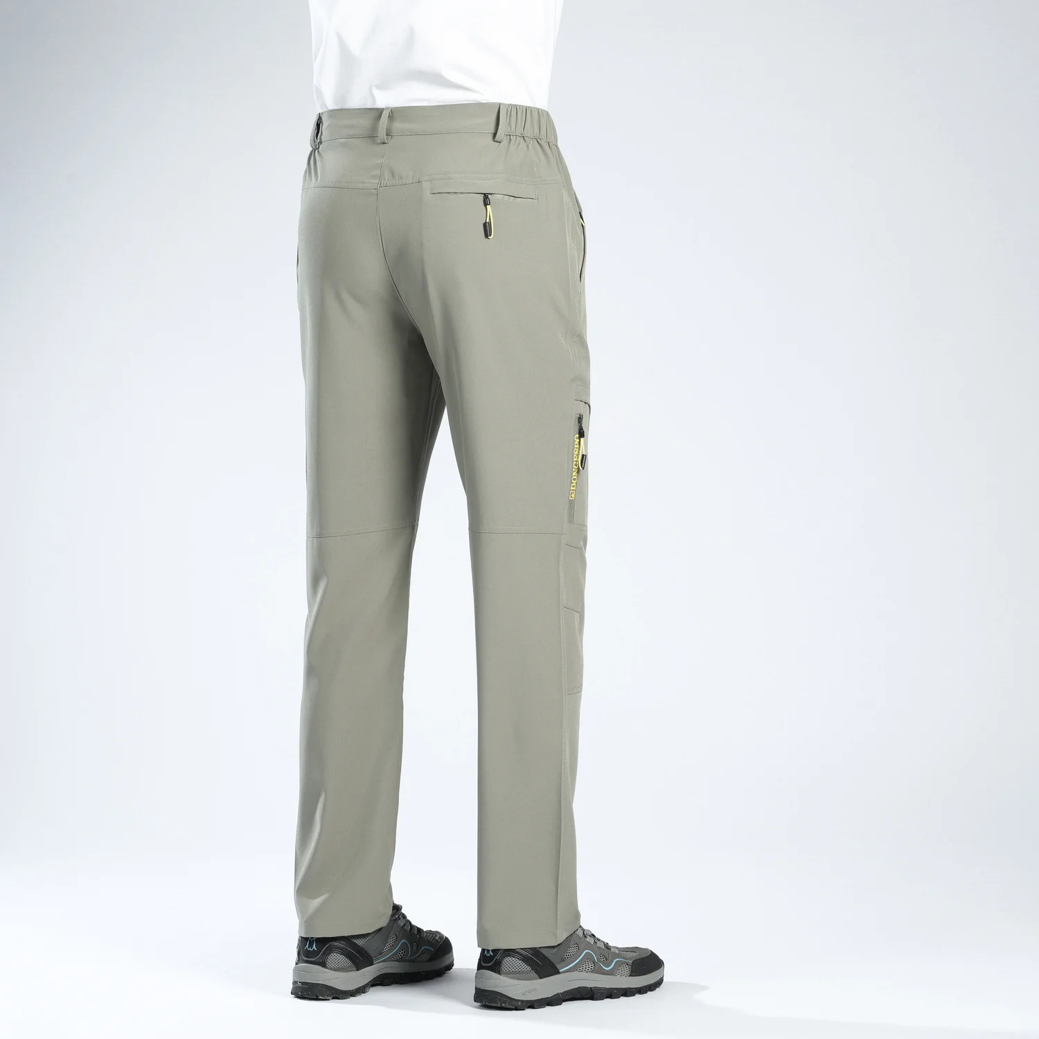 Open Crotch Summer Quick-drying Casual Pants Men's Multi-pocket Thin Elastic Baggy Running Sports Exotic Hotpants Men Streetwear