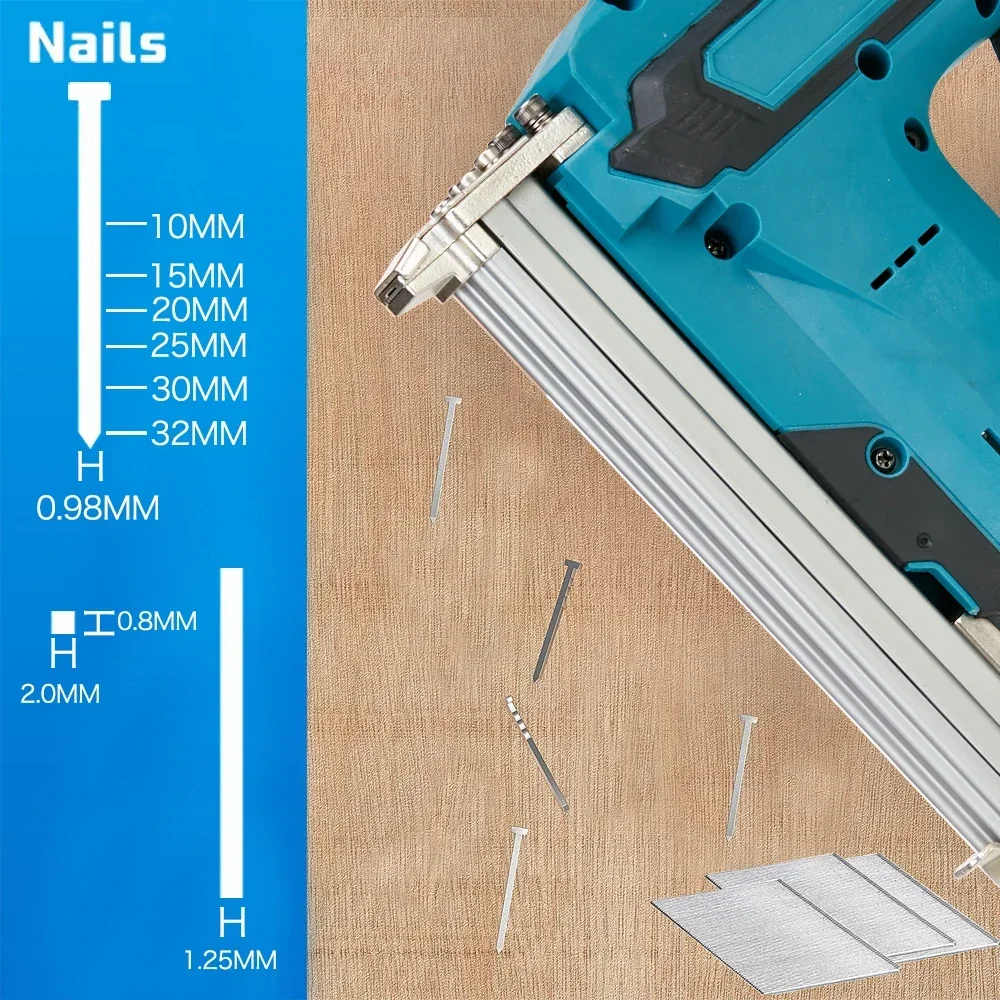 Бесщеточный Электрический пистолет для ногтей F30, гвоздезабивной степлер, гвоздезабивной инструмент для рамы, гвоздезабивной пистолет для мебели, деревообрабатывающий инструмент для Makita с батареей 18 в