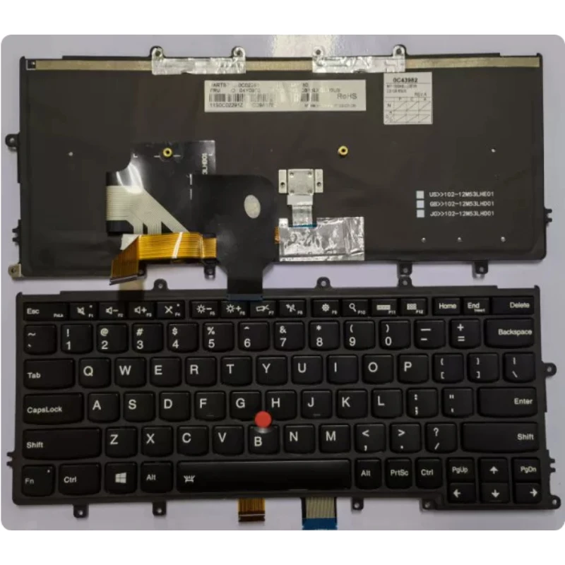 

Запасная клавиатура для ноутбуков Lenovo ThinkPad X270 (20K5, 20K6, 20HN, 20HM) и A275 (20KC, 20KD) с американской раскладкой