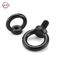 304 Stainless Steel Black Dacromet Coating Lifting Eyebolts M3 M4 M5 M6 M8 M10 M12 M14 M16 M18 M20 M24 Lifting Ring Screws Nuts