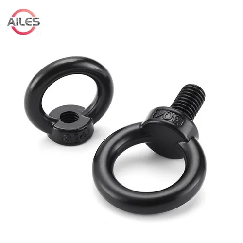 Pernos de elevación con revestimiento de Dacromet negro de acero inoxidable 304, M3 M4 M5 M6 M8 M10 M12 M14 M16 M18 M20 M24, tuercas de tornillos de anillo de elevación