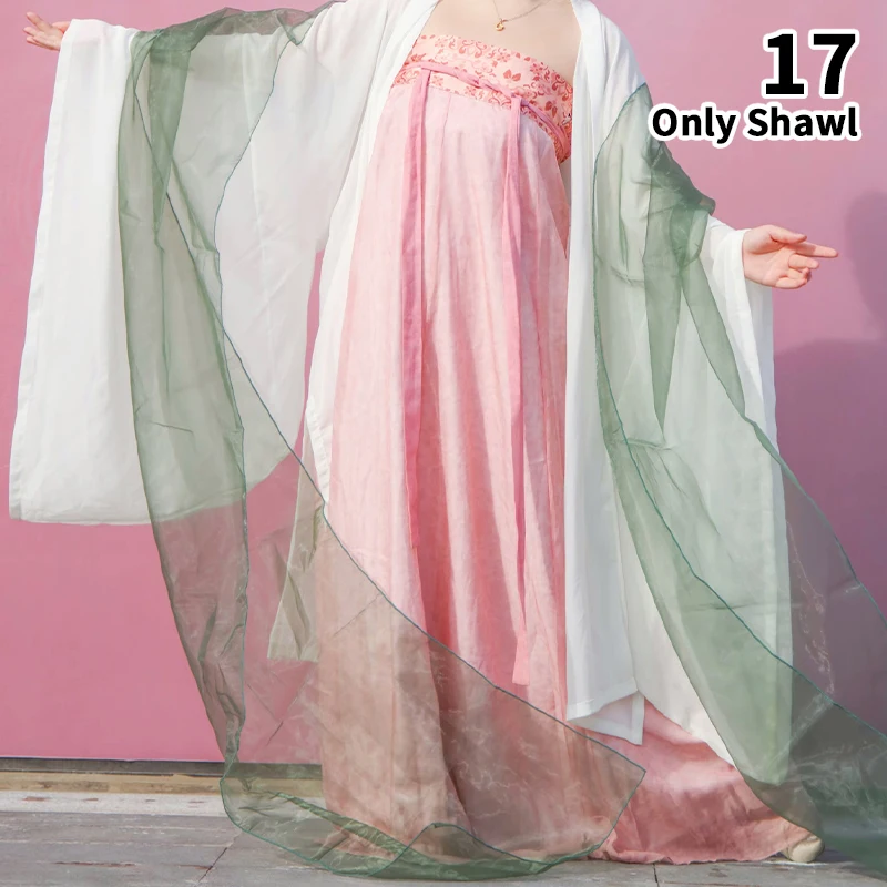 Chinese oude danskostuum 4M traditionele opera streamer Hanfu lange sjaal Dunhuang Fairy Dance podiumvoorstelling zijden lint