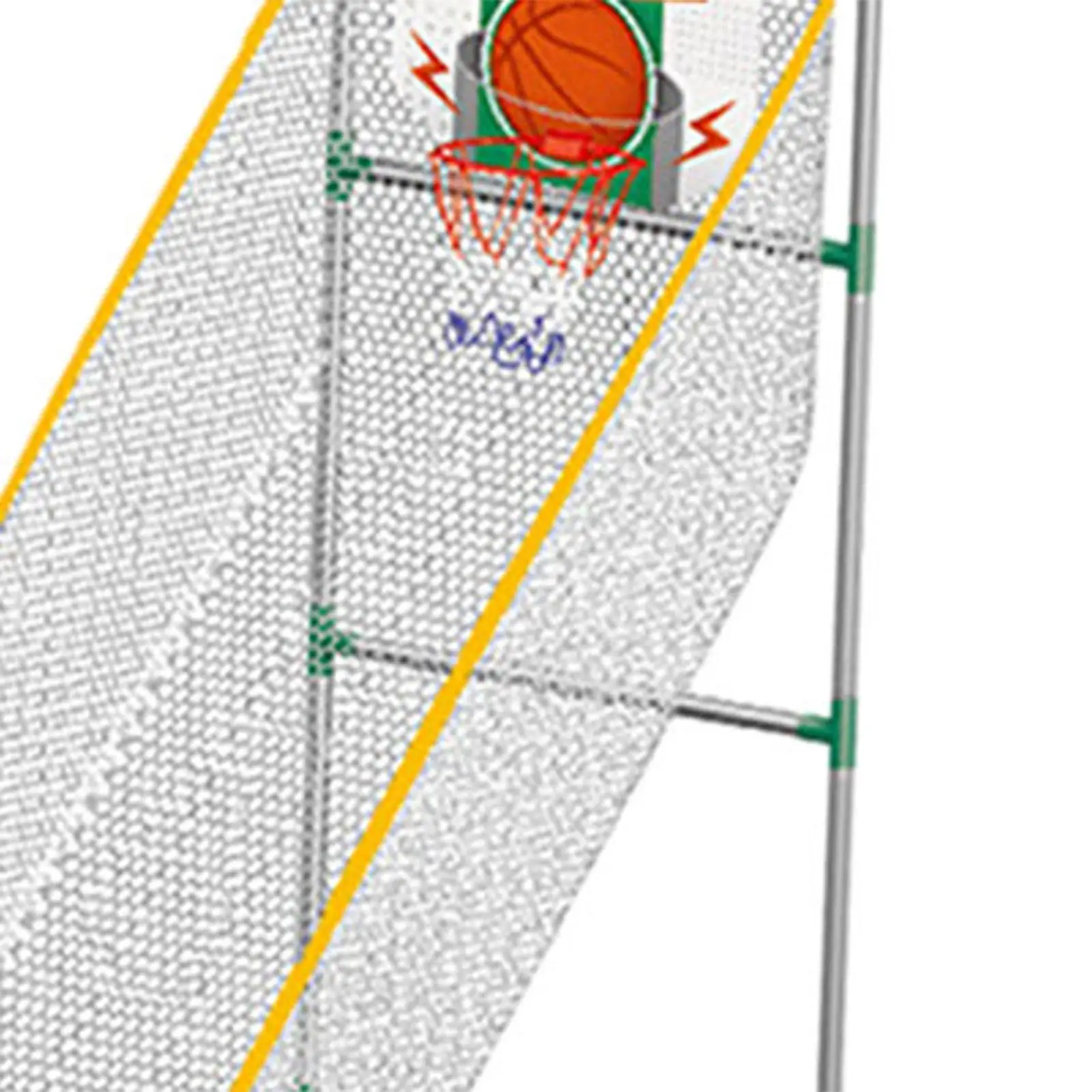 Permainan Basket Arcade Anak-Anak Aktivitas Menyenangkan Stand Basket Portabel yang Dapat Dilepas