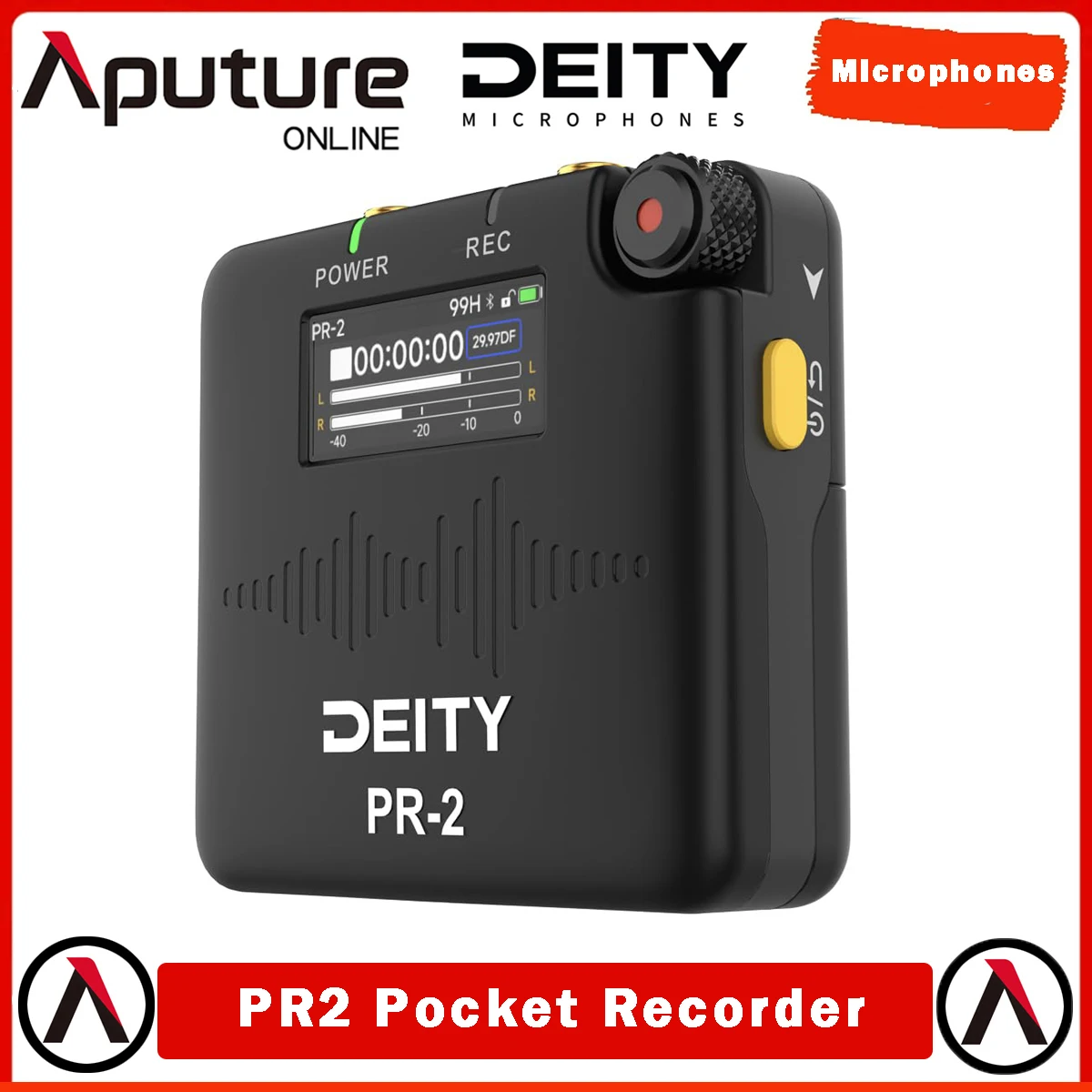 Registratore tascabile Aputure Deity PR2 con microfono Lavalier controllo APP Audio Sidus galleggiante a 32 bit professionale con Timecode per Vlog