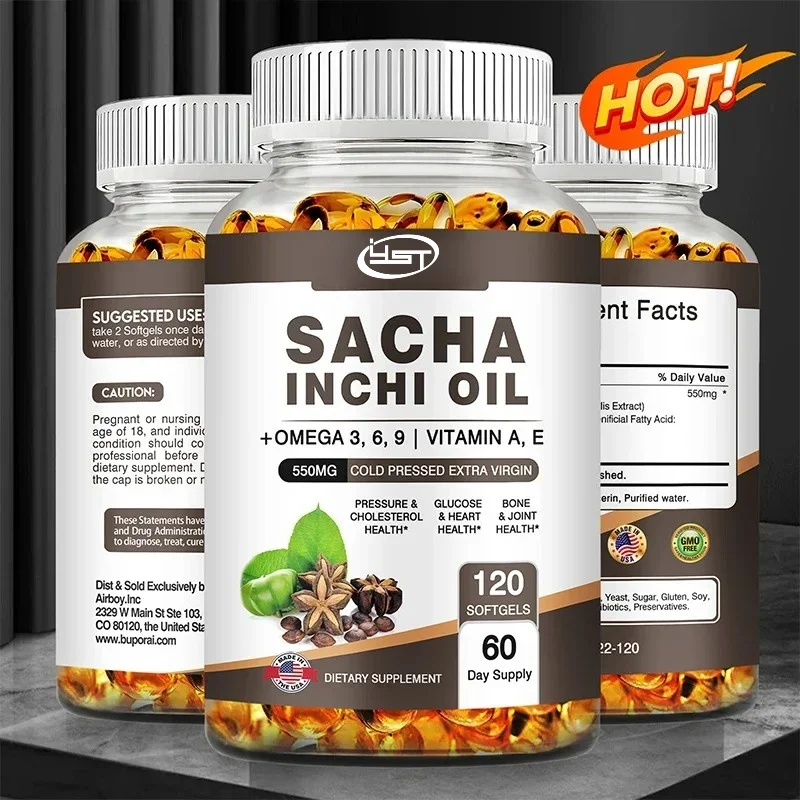 Sacha Inchi Oil Supplement - Promotes Healthy Heart, Brain, Eye Health and Enhances Immunity