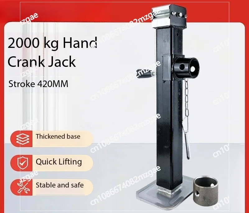 2000kg Manual Trailer Jack and Stabilizer Leg for Vehicle Support, RV Accessories, and Agricultural Machinery Lifting