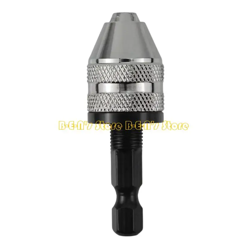 Y1AD Keyless Drill Chuck 1/4'' Hexagonal Drill Bit Collets Quick Changing Adapte