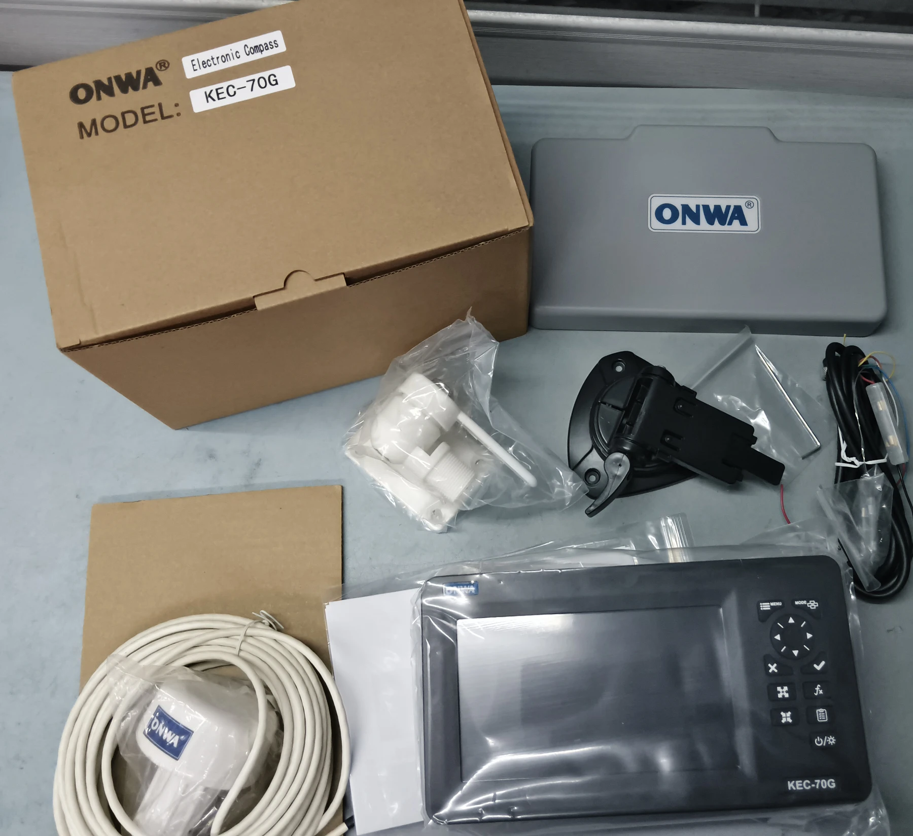 Hot Selling ONWA KEC-70G Digital Compass Boat Compass Electronic Fluxgate compass with KA-GC9A Antenna