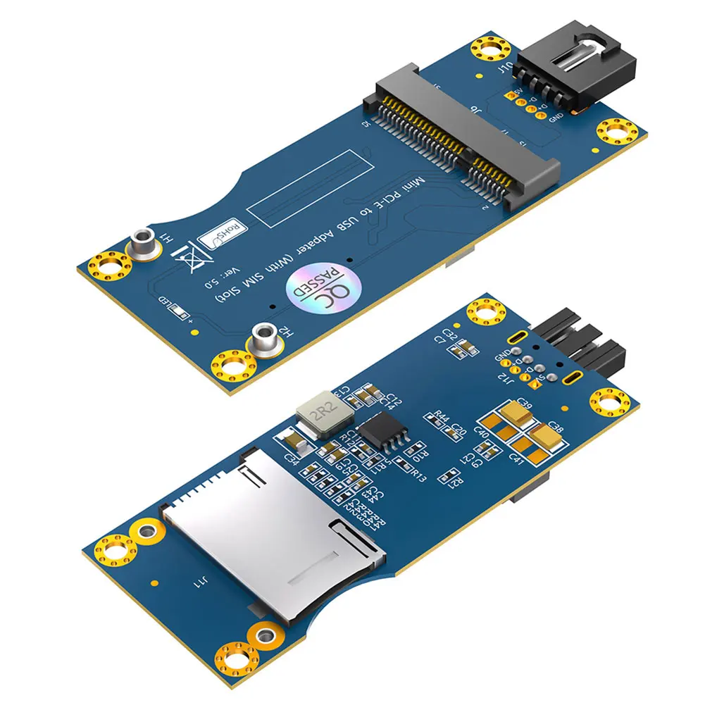 Adapter Mini PCI-E na USB 2.0 z gniazdem karty SIM Zewnętrzny konwerter Adapter transmisji danych dla modułu WWAN/LTE 3G/4G