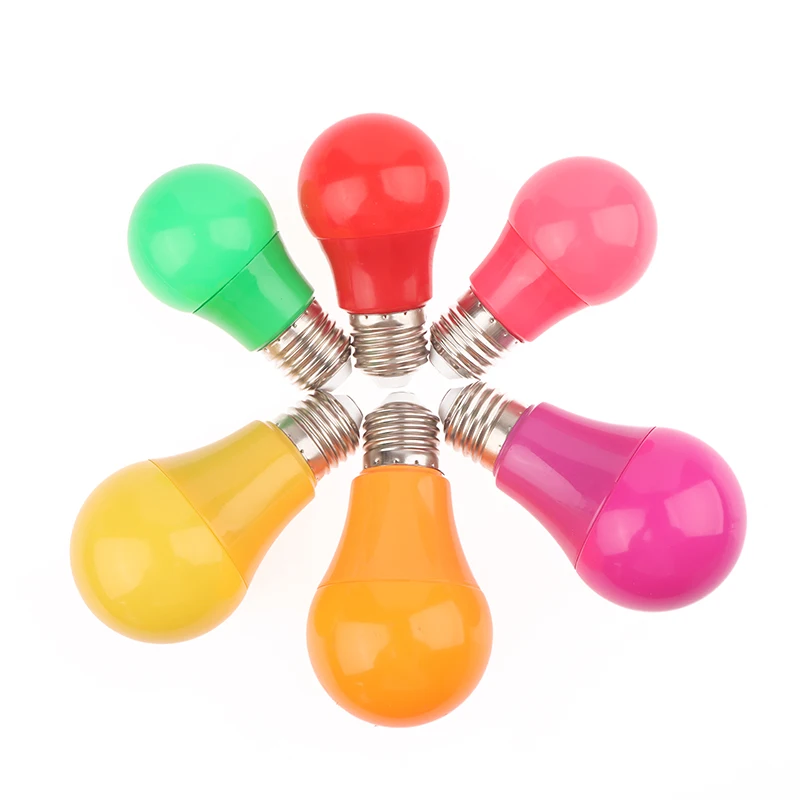 7 kolorów E27 220V 5W/7W Żarówka Kolorowe światło LED do pokoju KTV Bar Party Festival Decor Lampa Niski pobór mocy Żarówka oszczędzająca energię