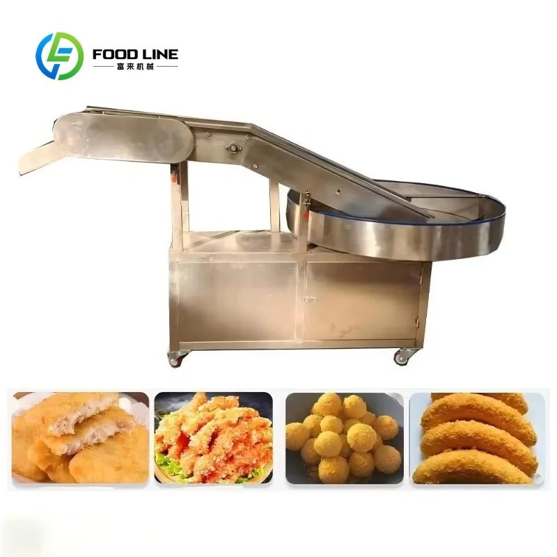 Custom Made Fried Chicken Breading Machine Bread Crumbs Coating Hoister Machine Batter  Coconut Milk Cube Rotary Breading